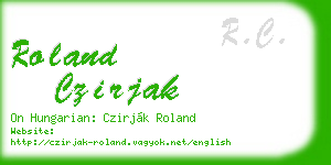 roland czirjak business card