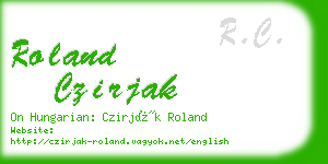 roland czirjak business card